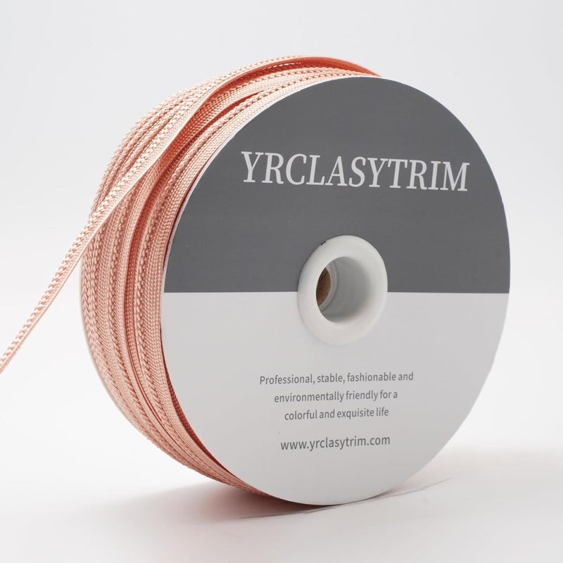 YRCLASYTRIM 0.35inch,(55Yards) Sewing Piping Trim,Shining Polyesterter Cord Trim,for Sewing Clothing,Hometextile, Decoration DIY Crafts Edge Piping Embellishments,30Colour (Rose Gold) - Image 3